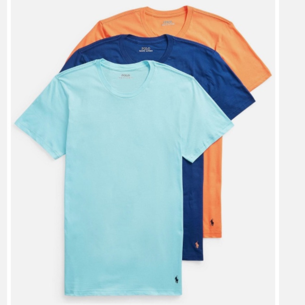 NEW! Men’s Polo Ralph Lauren Classic Fit Wicking Crew 3 Pack Sz Small